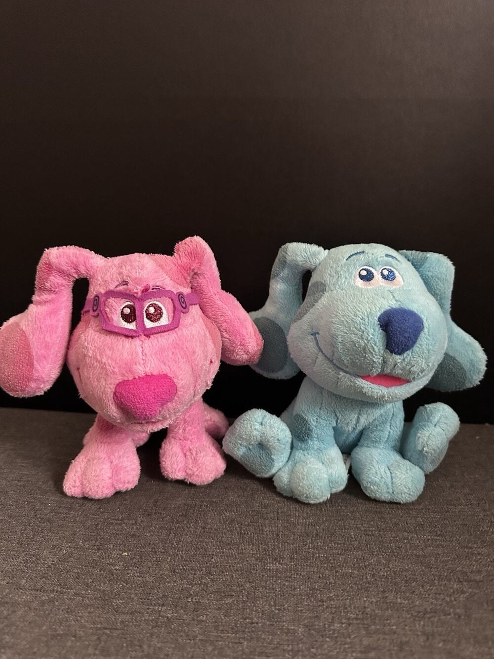 Blue’s Clues & You Blue & Magenta Plush Pair Nickelodeon 2021 7” Dogs
